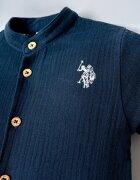U.S. Polo Assn. Тениска с копчета и къс панталон 2 части Ултрамарин синьо
