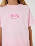 U.S. Polo Assn. Тениска с овално деколте и къс панталон 2 части Бледо розово