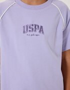 U.S. Polo Assn. Тениска с овално деколте и къс панталон 2 части Лилав