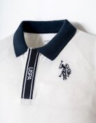 U.S. Polo Assn. Тениска с яка и къс панталон 2 части Бял/Тъмносин