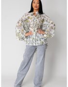 uFIT Бяла риза с дълъг ръкав Butterfly Garden 15513