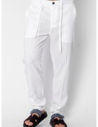 uFIT Дълги панталони от ЛЕН с копче и връзка Premium Edition White 21664
