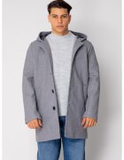 uFIT Дълго палто с качулка Grey Melange 18862 - Светлосив меланж