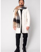 uFIT Дълго палто с копчета Off White 18837 - Бял