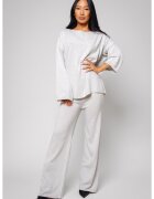 uFIT Комплект Lorelle микс вълна и кашмир пуловер и дълъг панталон Grey I 18366