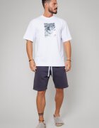 uFIT Комплект от тениска с щампа и къси панталони White/Grey Anthracite 13556 Бял/Антрацитно сиво