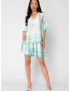 uFIT Комплект Shells блуза и къси панталони от смес коприна Off White/Mint 21217 - Бял/Зелен