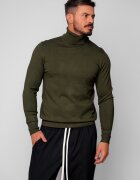 uFIT Пуловер с висока яка Каки 19873 Каки