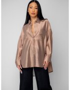 uFIT Риза с дълъг ръкав Taupe 20076 - Сиво-кафяв