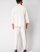 uFIT Яке и дълъг панталон Tulum Кимоно Off White 15948 Бял