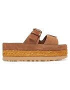 UGG Дамски чехли Slapi - модел Chestnut W Aubrey Slide - естествена кожа - кафяв -