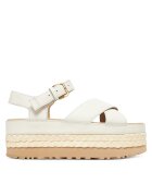 UGG Дамски сандали Jasmine W Aubrey естествена кожа с каишка на глезена бели
