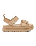 UGG Кожени сандали Goldenstar Villa с равна платформа - Бежов