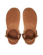 UGG Мъжки чехли - естествена кожа - кафяви - дизайн без закопчаване