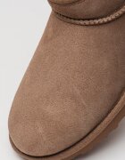 UGG Непромокаеми велурени боти Classic Ultra Mini с лесно обуване Светло кафяво