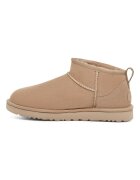 UGG Непромокаеми велурени боти Classic Ultra Mini с лесно обуване Светлокафяв