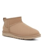 UGG Непромокаеми велурени боти Classic Ultra Mini с лесно обуване Светлокафяв