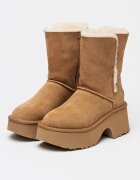UGG Полускосени велурени ботуши Esmee Камел