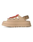 UGG Сандали Golden Glow от кожа и текстил Червен/Бежов