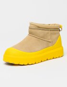 UGG Унисекс боти Classic Ultra Mini Жълт/Бежов