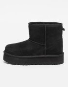 UGG Велурени боти Classic Mini Черен