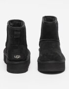 UGG Велурени боти Classic Mini Черен