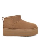 UGG Велурени боти Classic Ultra Mini Кашу кафяво