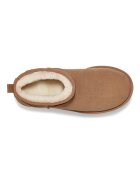 UGG Велурени боти Classic Ultra Mini Кашу кафяво
