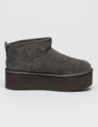 UGG Велурени боти Classic Ultra Mini Въглен сиво
