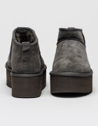 UGG Велурени боти Classic Ultra Mini Въглен сиво