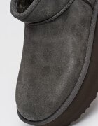UGG Велурени боти Classic Ultra Mini Въглен сиво