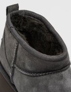 UGG Велурени боти Classic Ultra Mini Въглен сиво