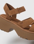 UGG Велурени сандали New Heights с велкро Светлокафяв