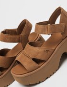 UGG Велурени сандали New Heights с велкро Светлокафяв