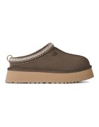 UGG Велурено сабо Tazz II с равна платформа Камел/Ледено синьо