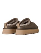 UGG Велурено сабо Tazz II с равна платформа Камел/Ледено синьо
