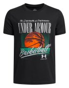 Under Armour Баскетболна тениска с принт Черен/Мандарина/Бял