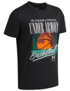Under Armour Баскетболна тениска с принт Черен/Мандарина/Бял