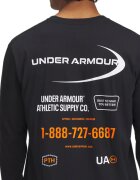 Under Armour Блуза с лого Черен/Оранжев