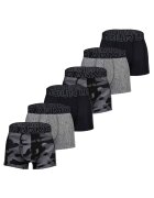 Under Armour Боксерки с лого - 6 чифта - Черен/Сив