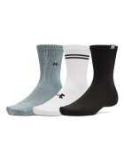 Under Armour Дълги фитнес чорапи - 3 чифта Бял/Черен/Сив