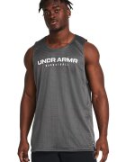Under Armour Двулицев баскетболен топ Baseline със светлоотразители - Черен/Сив