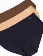 Under Armour Фитнес бикини Pure Stretch - 3 чифта Черен/Тъмнобежово/Земен