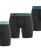Under Armour Фитнес боксерки Performance - 3 чифта Циан/Tъмносив