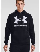 Under Armour Фитнес худи Rival с лого и ръкави реглан - Черен