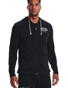 Under Armour Фитнес худи Rival Terry Athletic Department - Избеляло черно/Мандарина/Мръснобял