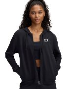 Under Armour Фитнес худи с цип и джобове - Бял/Черен