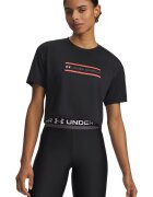 Under Armour Фитнес къса тениска Tech Branded с лого Черен/Корал