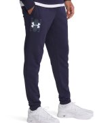 Under Armour Фитнес панталон с памук с лого - Тъмносин