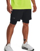 Under Armour Фитнес шорти Vanish с дизайн 2 в 1 - Избеляло черно/Tъмносив